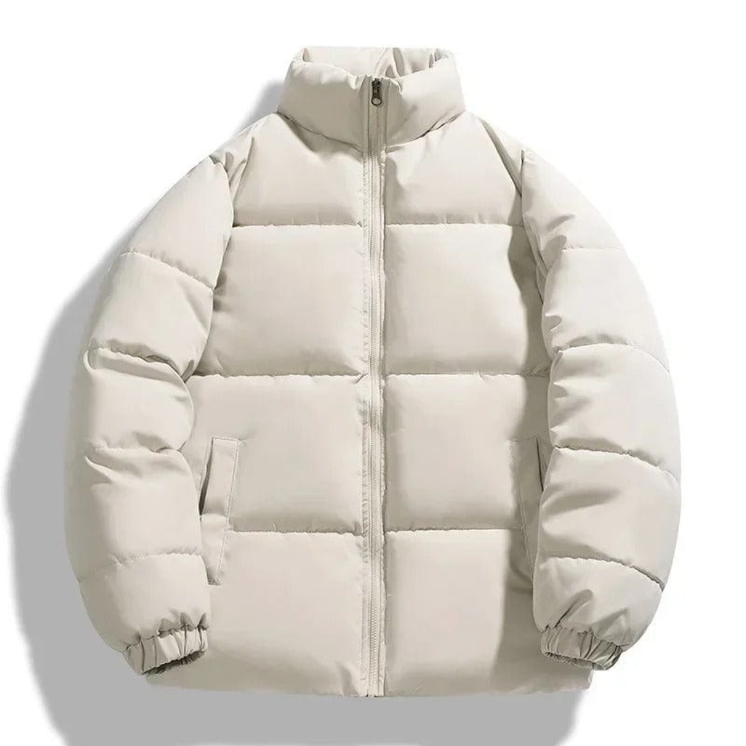 Remco | Heren Winter Jas | Warme Puffer Jas Met Opstaande Kraag En Zonder Capuchon