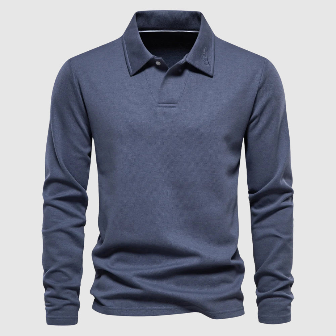 Marcus | Heren Poloshirt Met Lange Mouwen