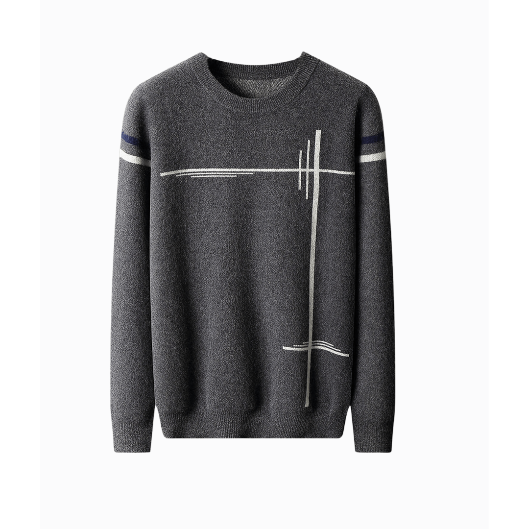Dominique | Casual Trui met Patroon | Grafische Trui met Ronde Hals