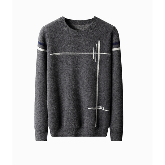 Dominique | Casual Trui met Patroon | Grafische Trui met Ronde Hals