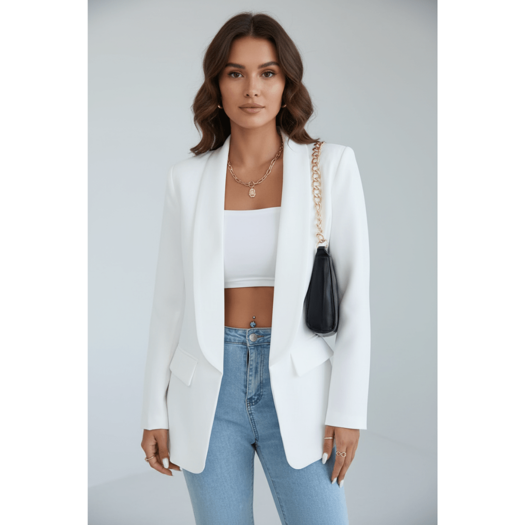 Alva | Dames Blazer | Effen Blazer Met Zakken Voor Kantoor