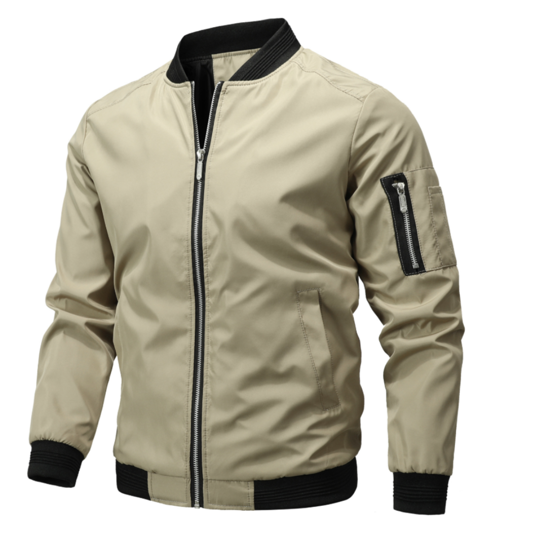 Paul | Heren Bomber Jas | Baseball Jack Met Openstaande Kraag | Slim Casual Softshell Jas