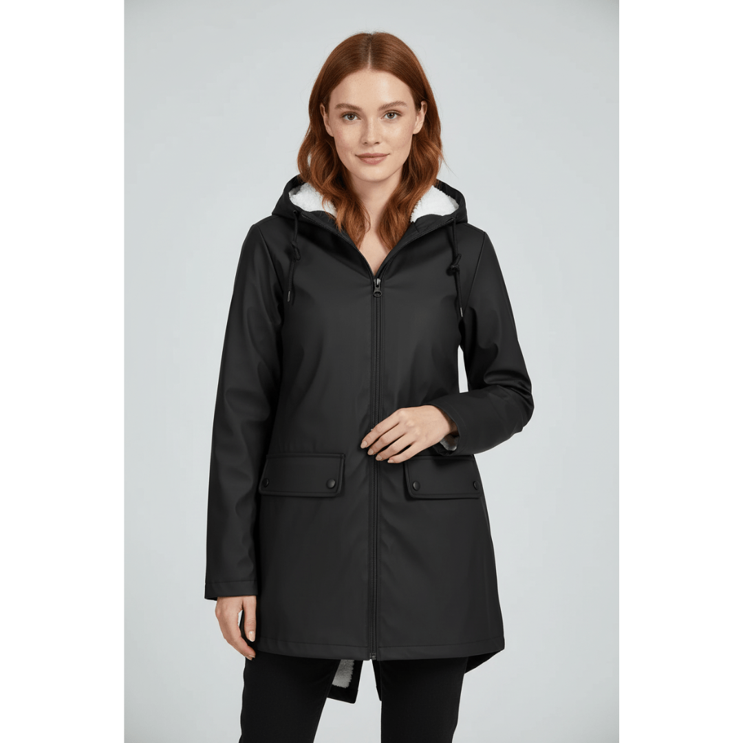 Hazel | Dames Fleece Winter Jas | Winddichte & Waterdichte Outdoor Jas Met Capuchon