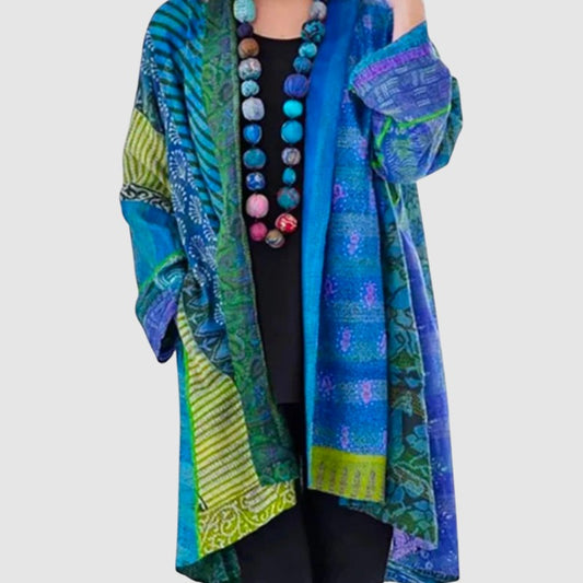 Amalia | Boho Kleurrijk Vest met Lange Mouwen