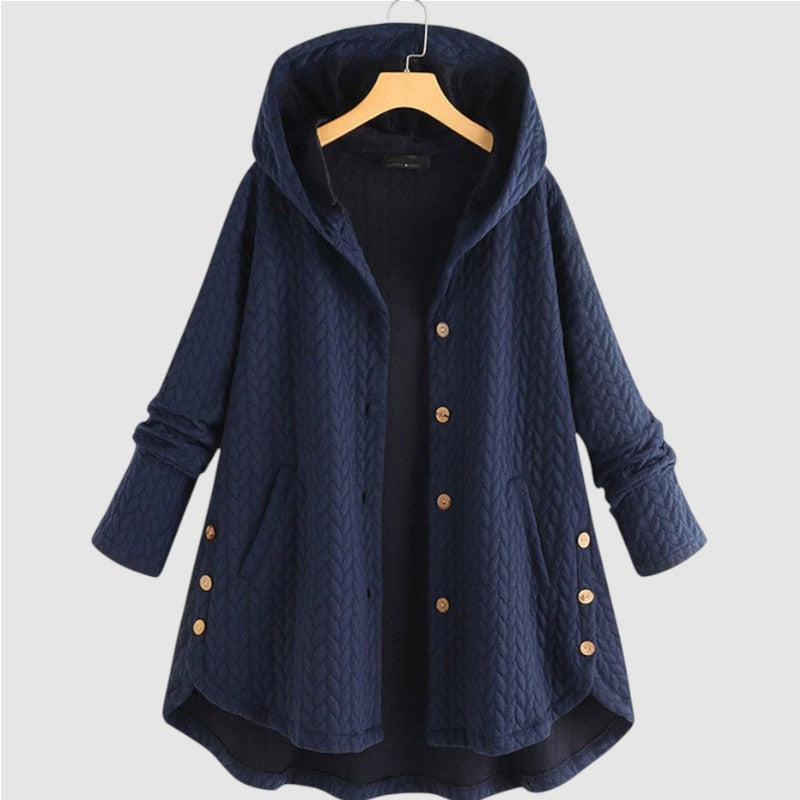 Gwen | Dames Casual Jas Met Capuchon En Knoopzakken
