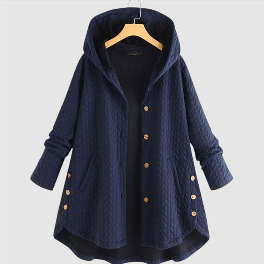 Gwen | Dames Casual Jas Met Capuchon En Knoopzakken