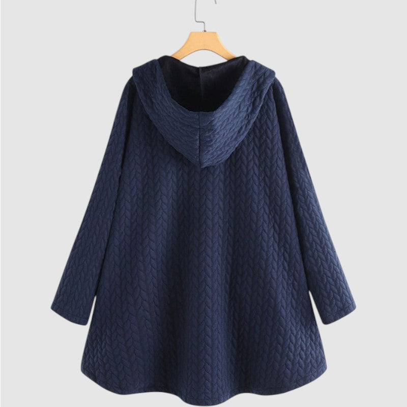 Gwen | Dames Casual Jas Met Capuchon En Knoopzakken
