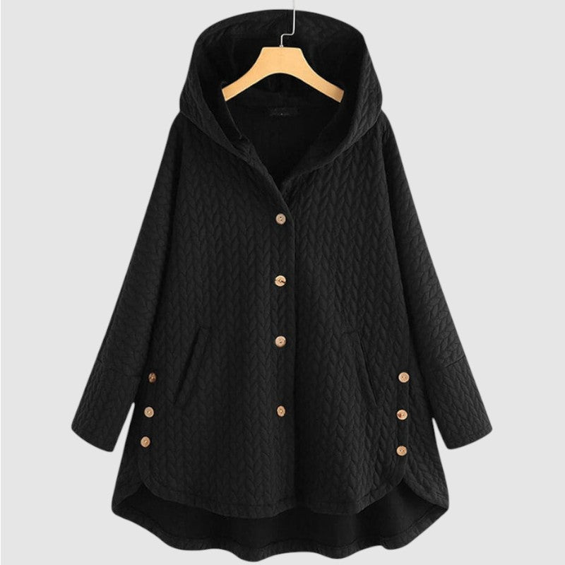 Gwen | Dames Casual Jas Met Capuchon En Knoopzakken
