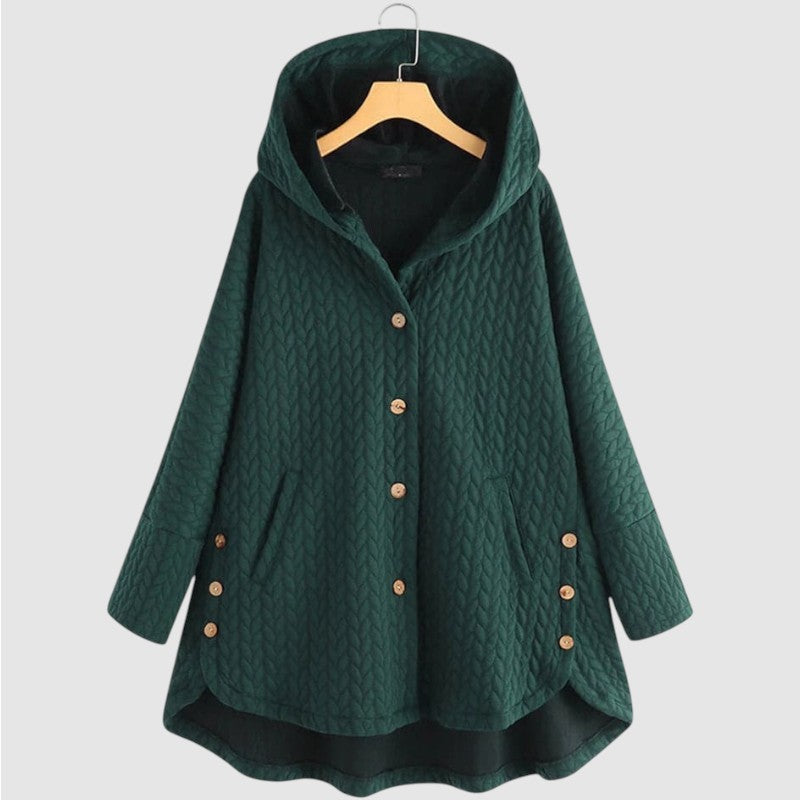 Gwen | Dames Casual Jas Met Capuchon En Knoopzakken