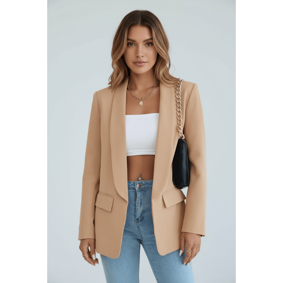 Alva | Dames Blazer | Effen Blazer Met Zakken Voor Kantoor