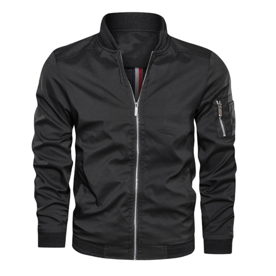 Paul | Heren Bomber Jas | Baseball Jack Met Openstaande Kraag | Slim Casual Softshell Jas