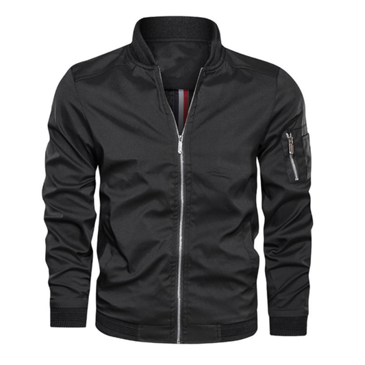 Paul | Heren Bomber Jas | Baseball Jack Met Openstaande Kraag | Slim Casual Softshell Jas