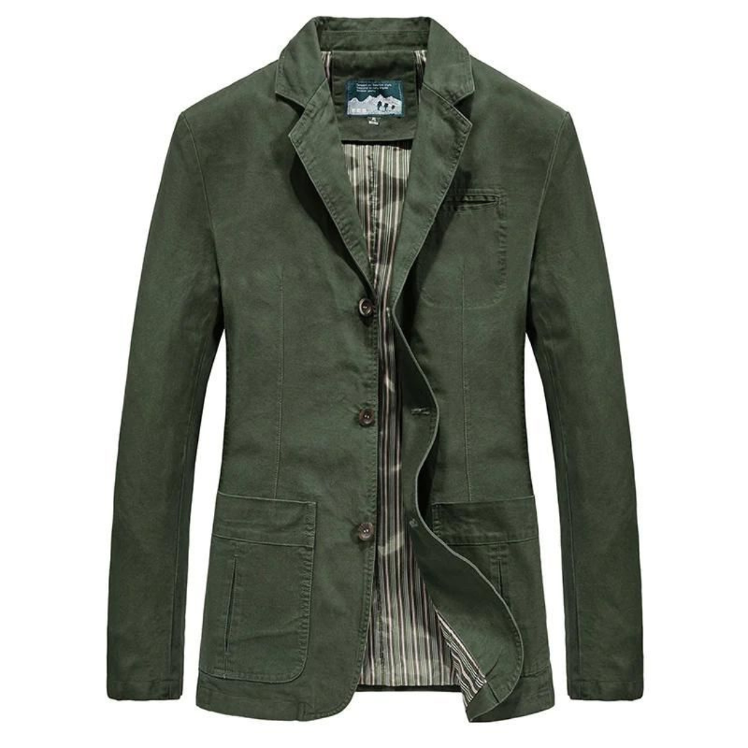 Adrien | Heren Winter Jas | Slim Fit Cargo Blazer Met Lange Mouwen