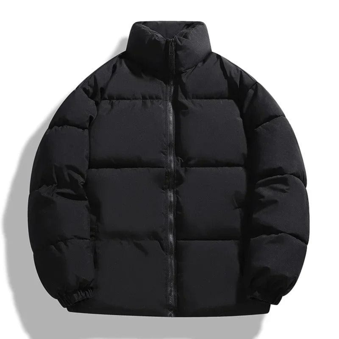 Remco | Heren Winter Jas | Warme Puffer Jas Met Opstaande Kraag En Zonder Capuchon