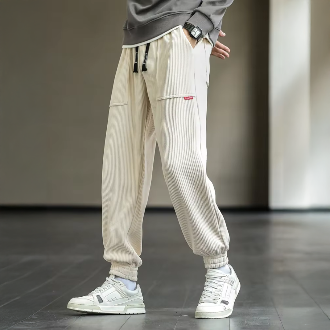 Adriaan | Heren Joggingbroek | Baggy Ribfluweel Streetwear Broek