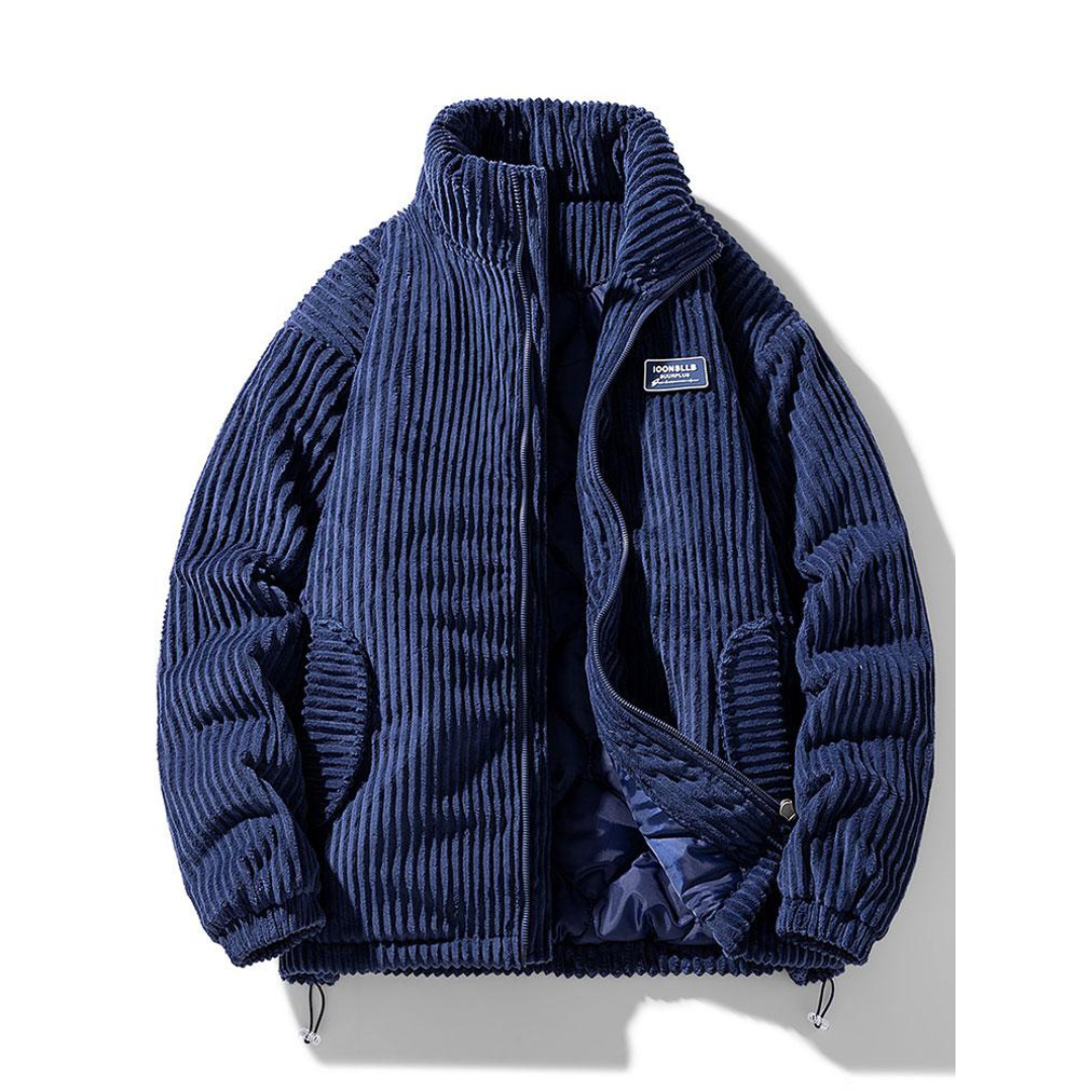 Jason | Heren Winddichte Winter Jas | Corduroy Parka Met Kraag En Ritssluiting