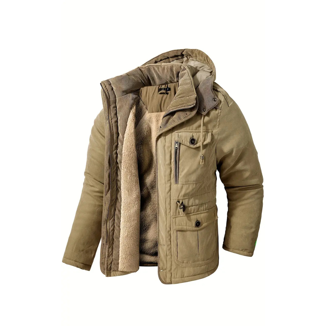 Fabian | Heren Winter Jas | Winddichte Parka Met Capuchon En Zakken