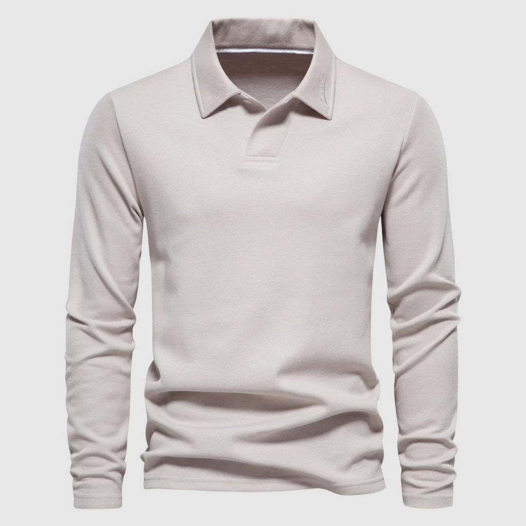 Marcus | Heren Poloshirt Met Lange Mouwen