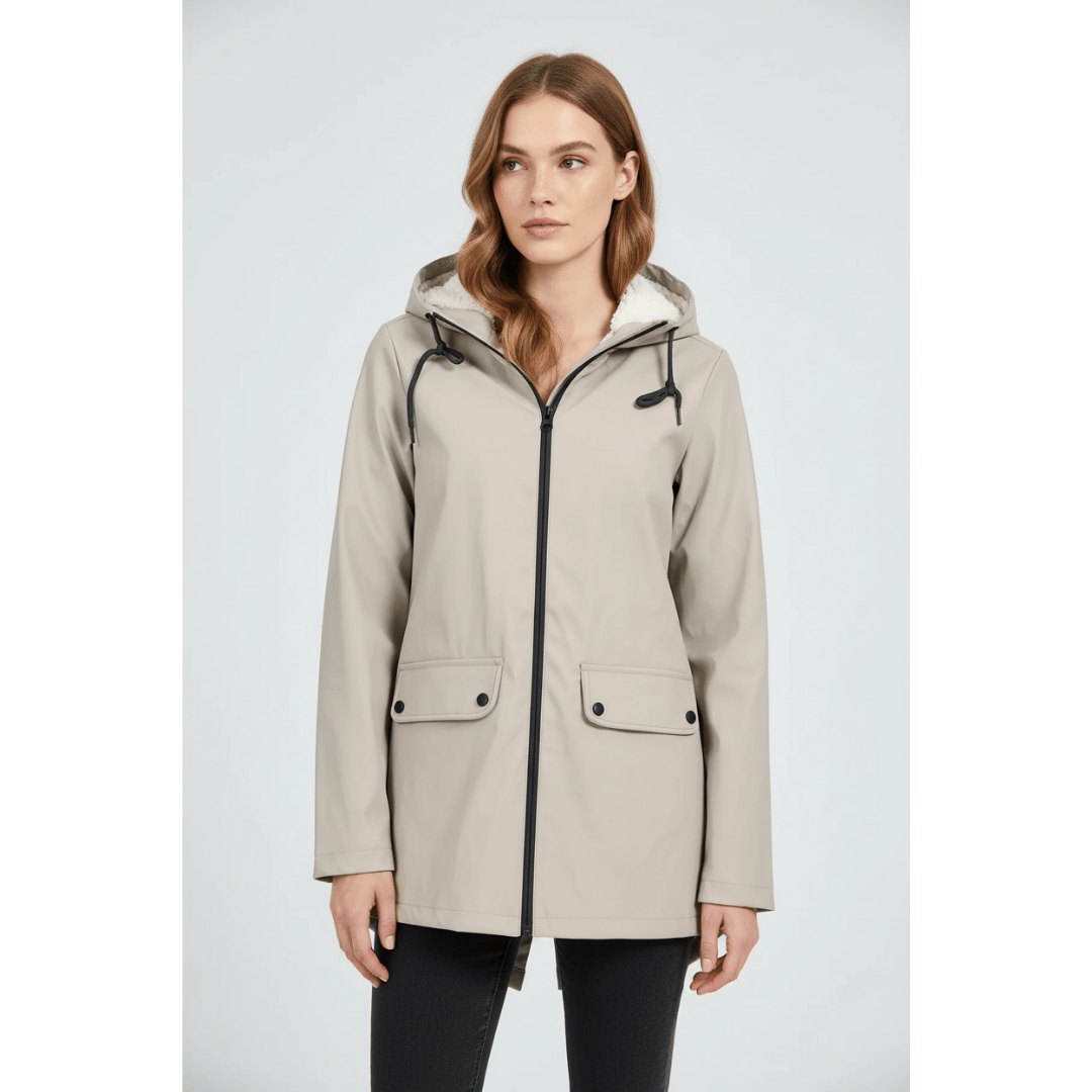 Hazel | Dames Fleece Winter Jas | Winddichte & Waterdichte Outdoor Jas Met Capuchon