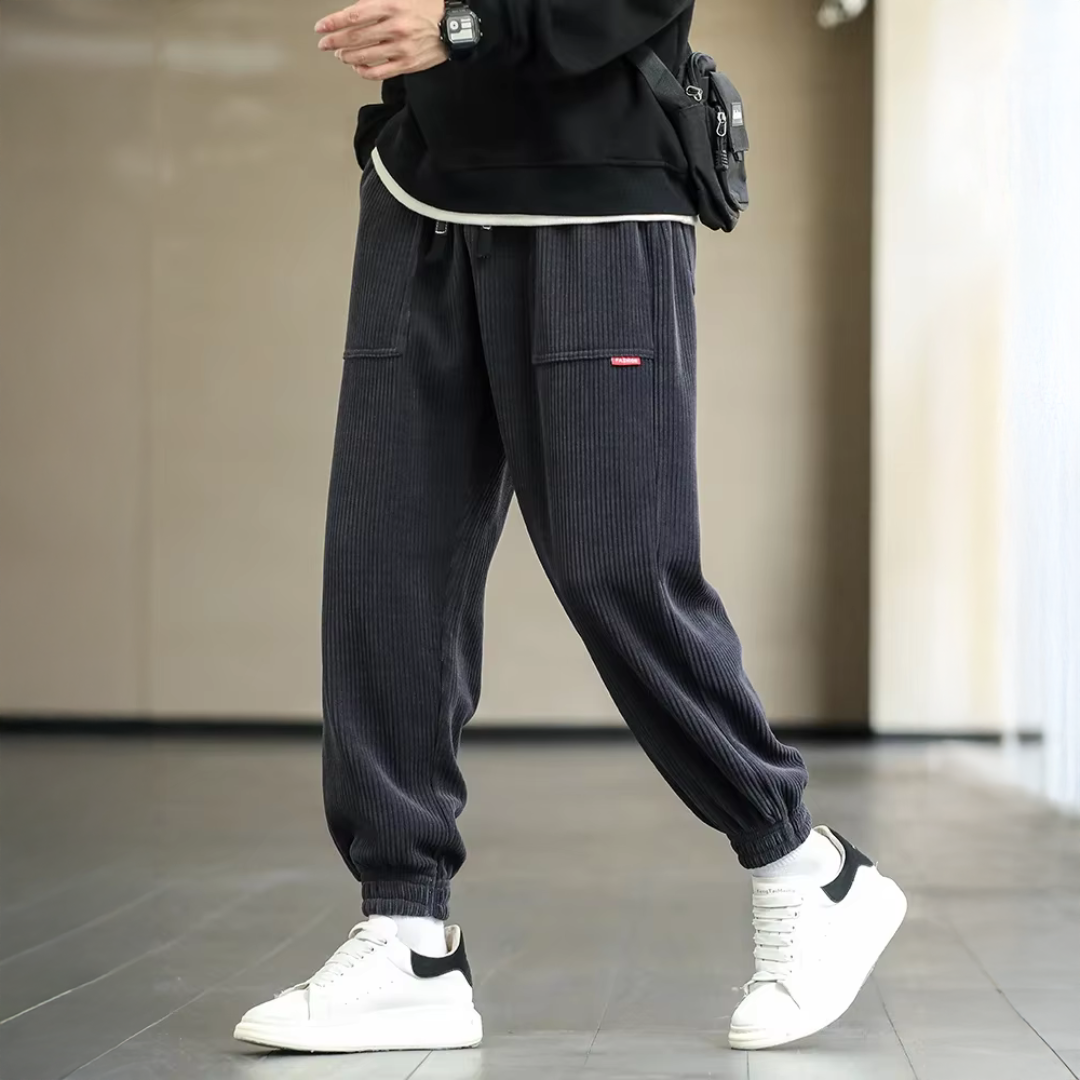 Adriaan | Heren Joggingbroek | Baggy Ribfluweel Streetwear Broek