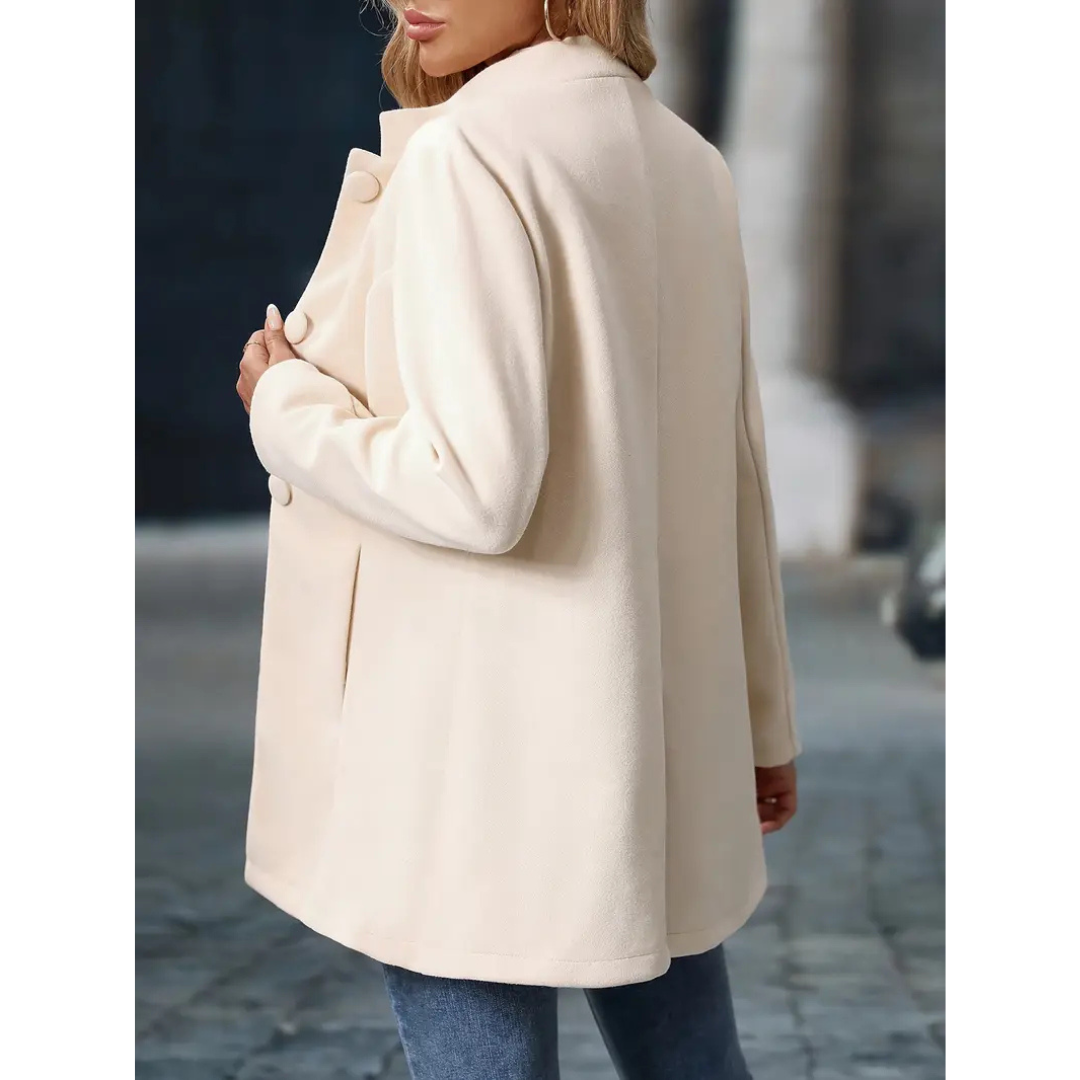 Elsa | Dames Lange Winter Jas | Casual Jas Met Dikke Kraag En Knopen