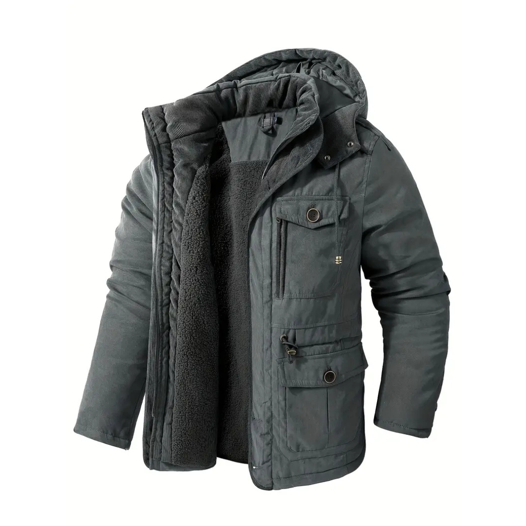 Fabian | Heren Winter Jas | Winddichte Parka Met Capuchon En Zakken