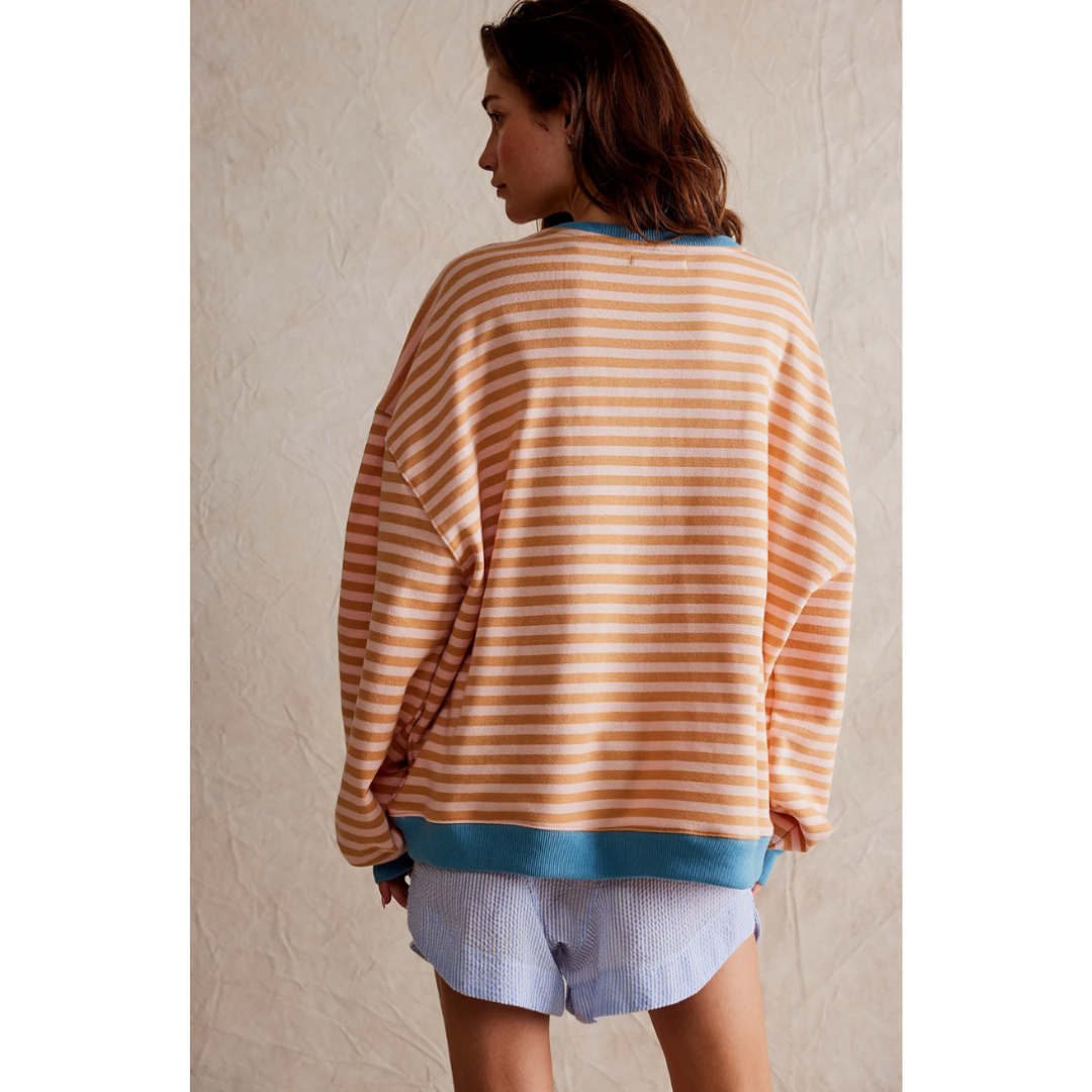 Marina | Dames Klassieke Gestreepte Longsleeve | Casual En Comfortabele Met Ronde Hals