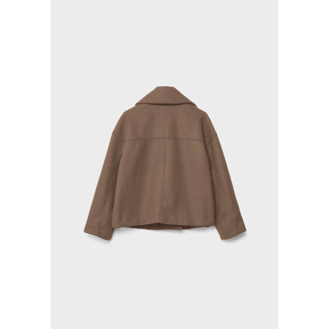 Agnes | Dames Jas | Korte Dubbelrijige Jas Met Lange Mouwen En Zakken Voor Herfst En Kantoor