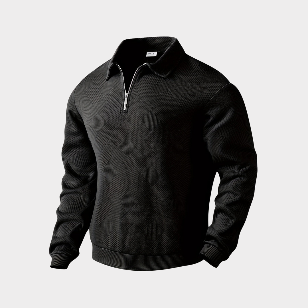 Joost | Heren Trui | Kwart Rits Pullover met Lange Mouw | Casual Trui