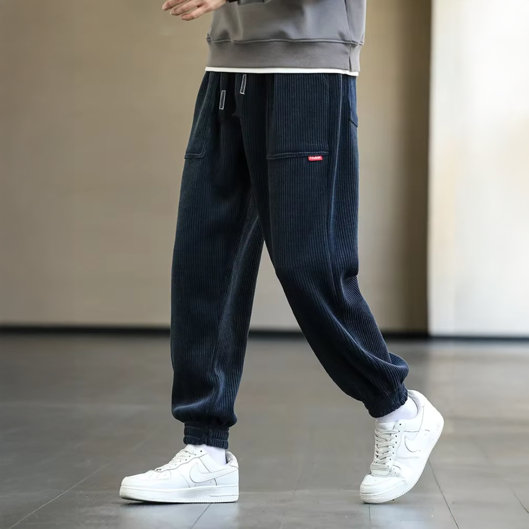 Adriaan | Heren Joggingbroek | Baggy Ribfluweel Streetwear Broek