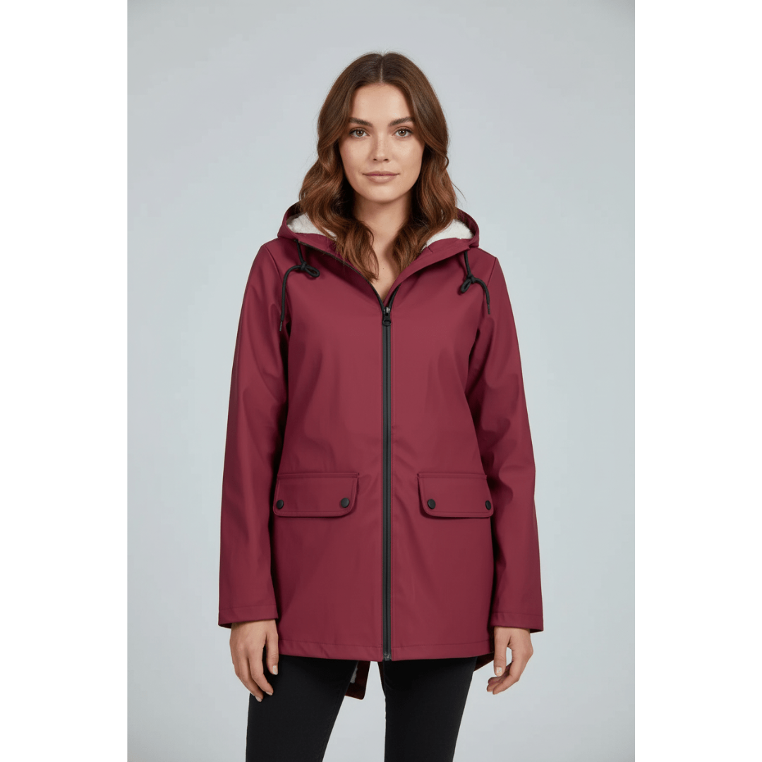 Hazel | Dames Fleece Winter Jas | Winddichte & Waterdichte Outdoor Jas Met Capuchon