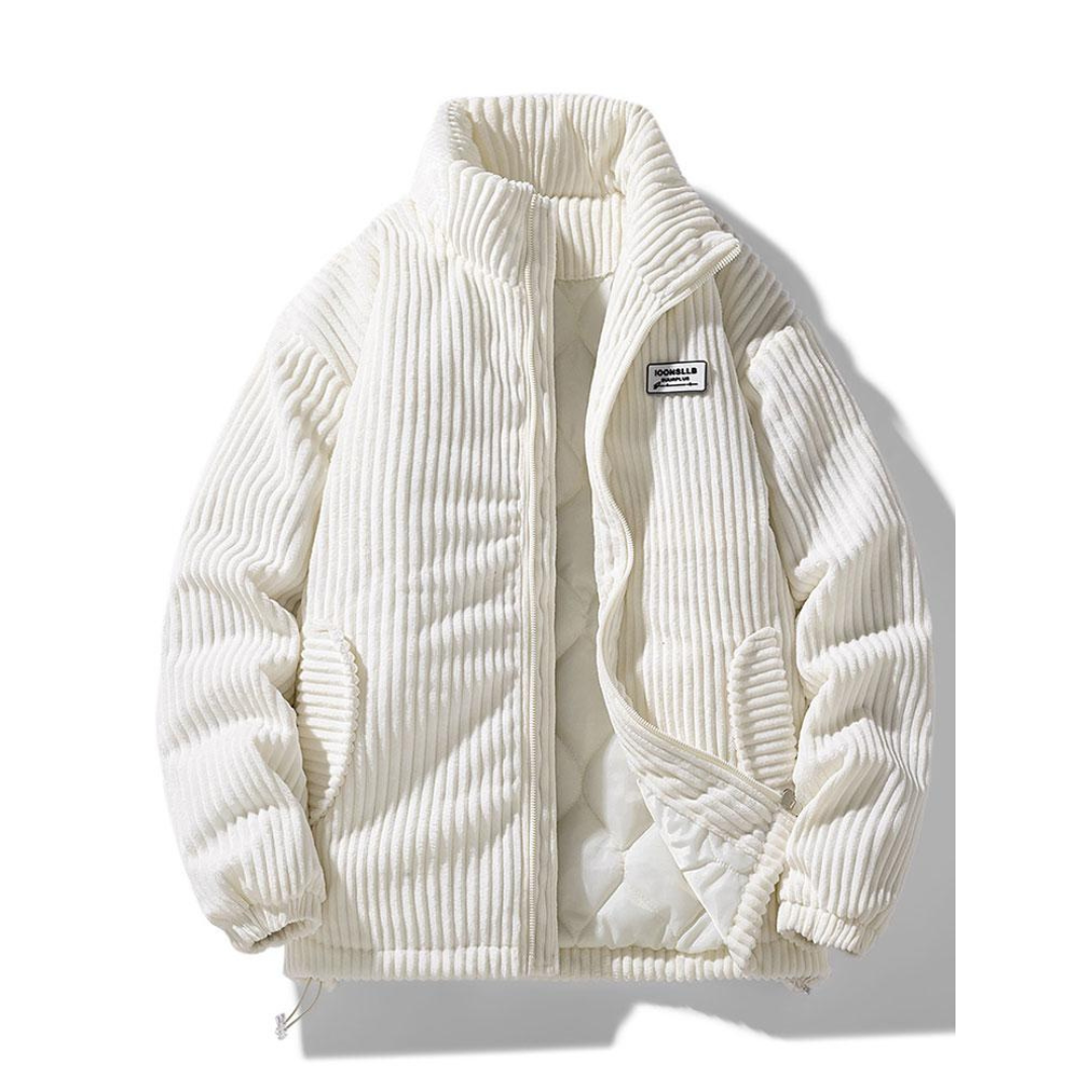 Jason | Heren Winddichte Winter Jas | Corduroy Parka Met Kraag En Ritssluiting