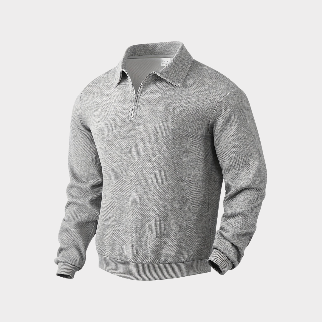 Joost | Heren Trui | Kwart Rits Pullover met Lange Mouw | Casual Trui