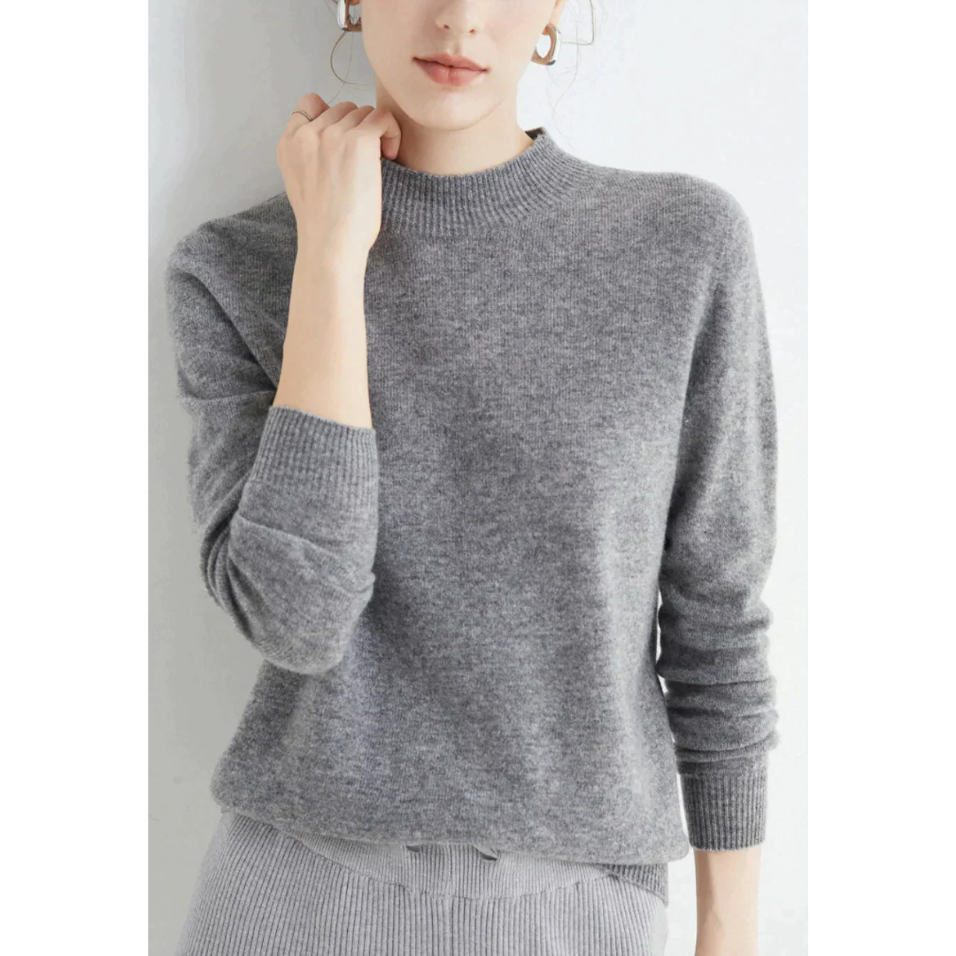 Yvonne | Dames Gebreide Trui Met Ronde Hals