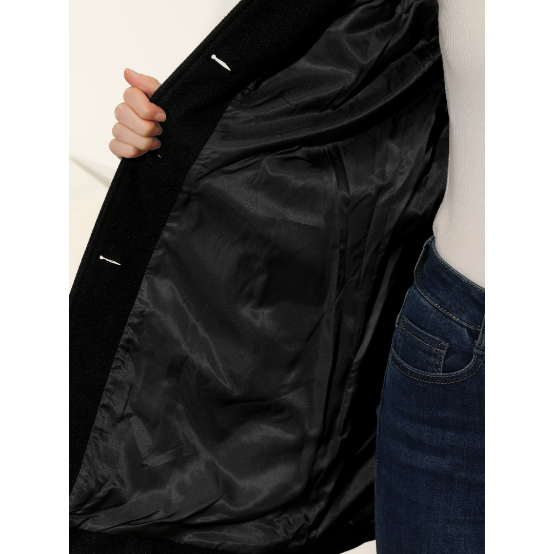 Demi | Dames Lange Jas | Tijdloze Winter Trenchcoat met Knopen