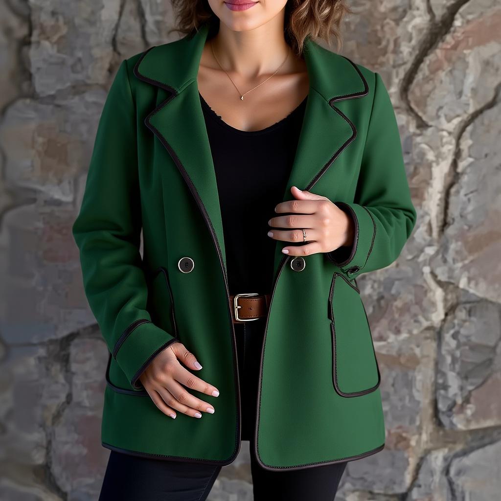 Carola | Dames Winter Jas | Dubbelgeknoopte Blazer Met Reverskraag