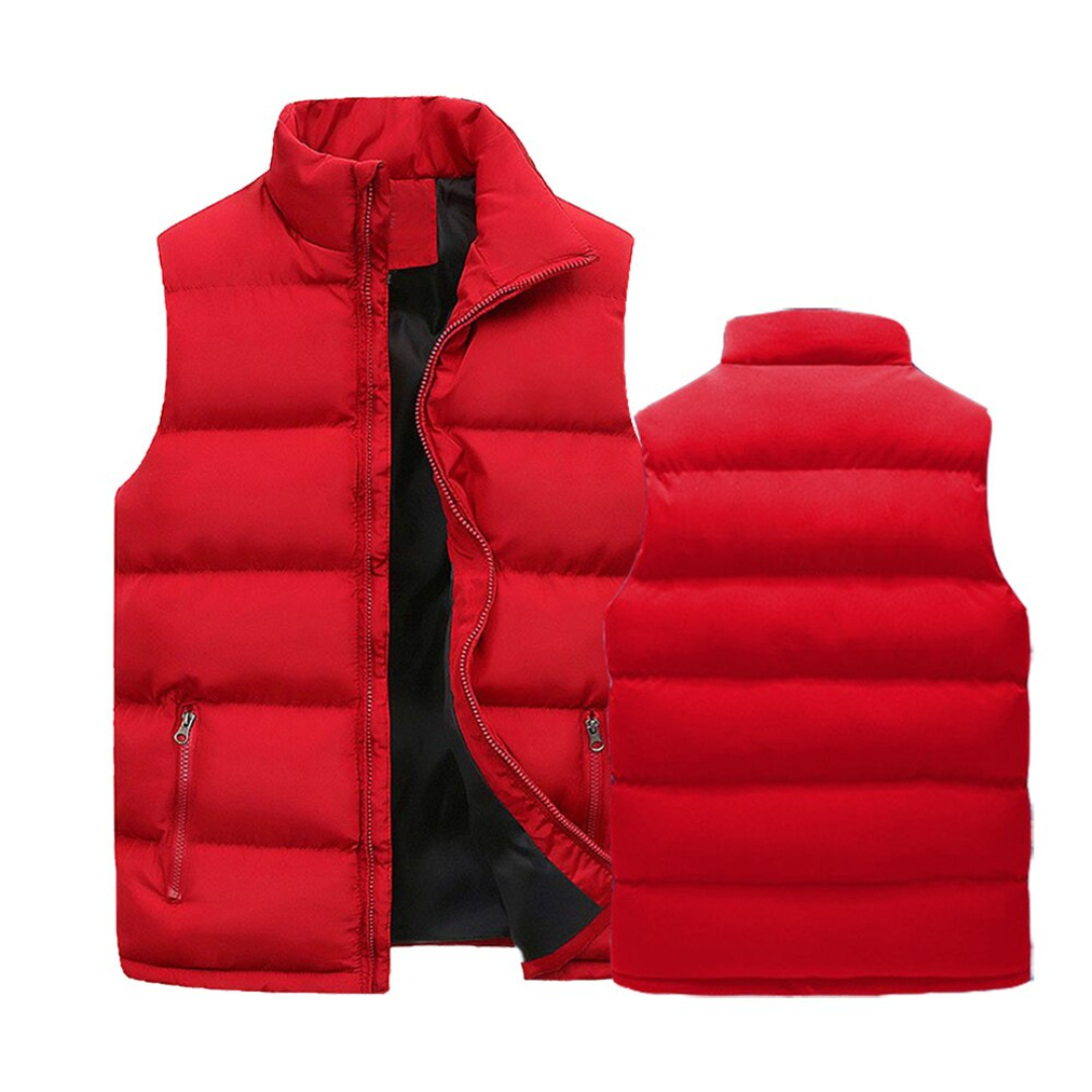 Diego | Heren Winter Bodywarmer | Mouwloos Vest Met Opstaande Kraag en Dikke Voering