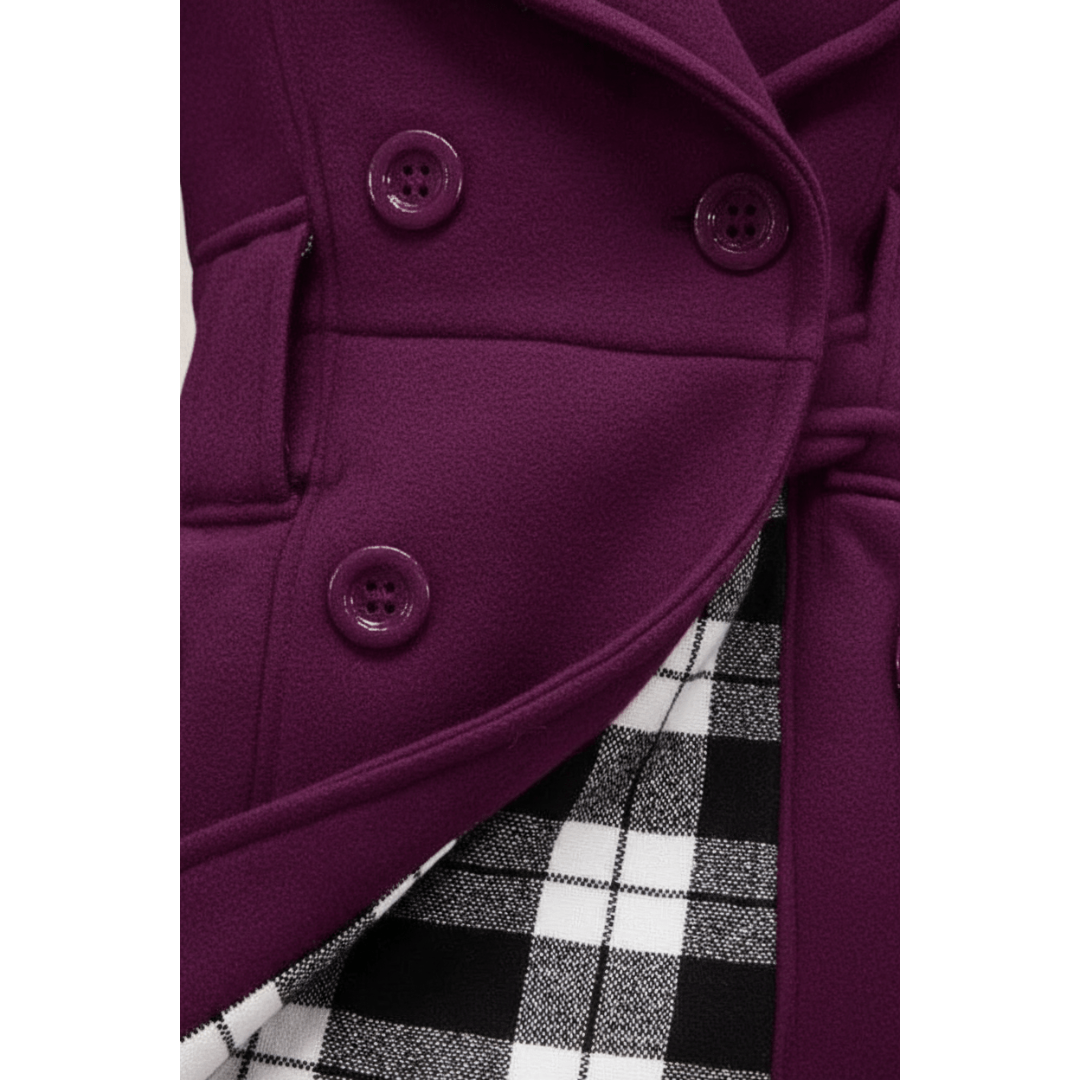 Luisa | Dames Lange Winter Jas | Trenchcoat Met Capuchon En Lange Mouw | Geknoopte Winterjas Met Ceintuurtaille