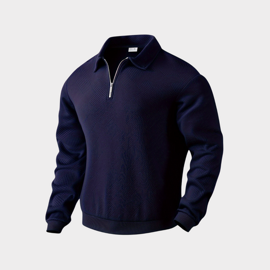 Joost | Heren Trui | Kwart Rits Pullover met Lange Mouw | Casual Trui