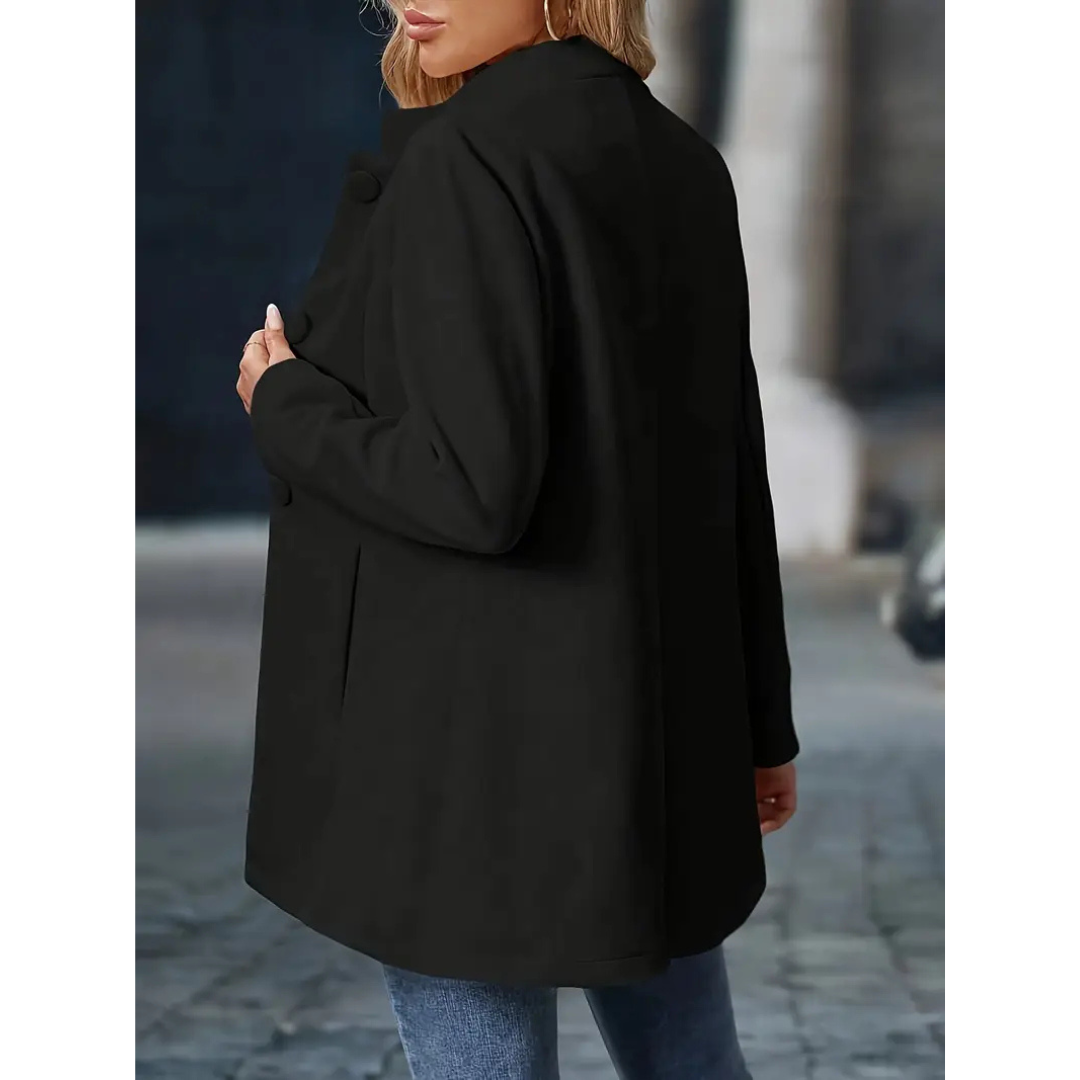 Elsa | Dames Lange Winter Jas | Casual Jas Met Dikke Kraag En Knopen