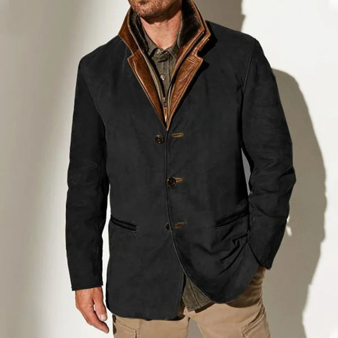 Daniel | Heren Winter Jas | Vintage Jas Met Zak, Winddicht En Knoopsluiting