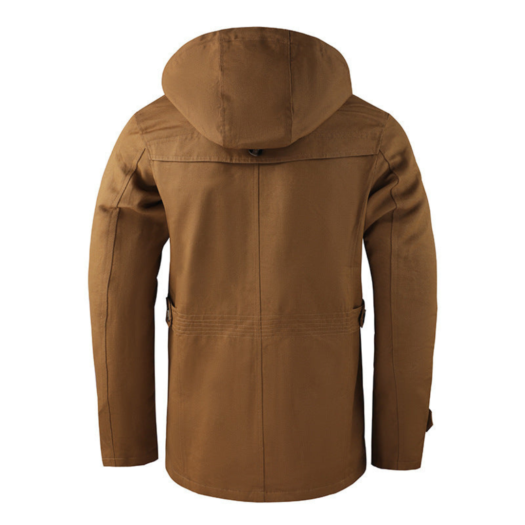 Stefanus | Heren Parka Jas | Warme Winterjas Met Capuchon en Knoopsluiting