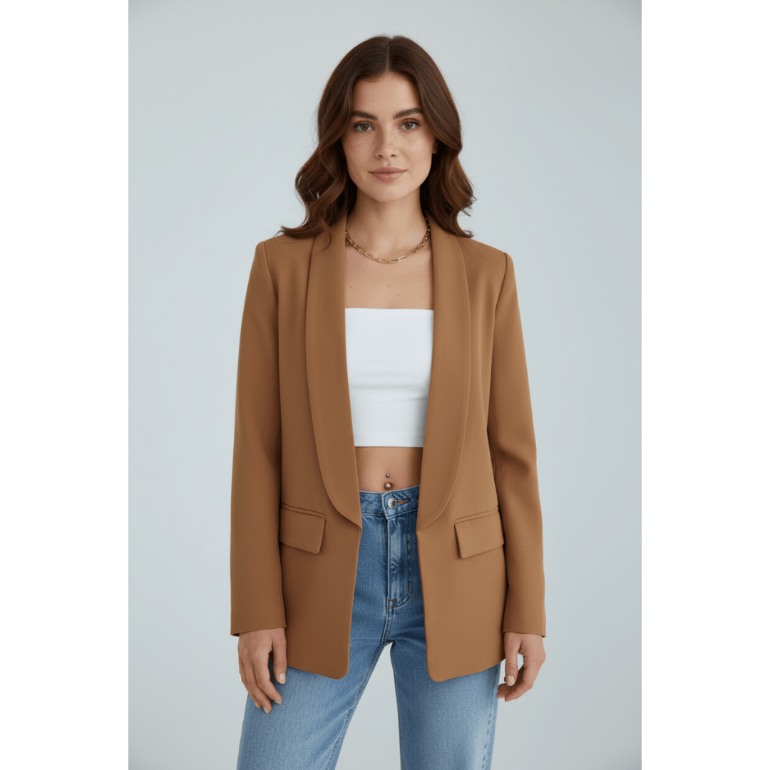 Alva | Dames Blazer | Effen Blazer Met Zakken Voor Kantoor