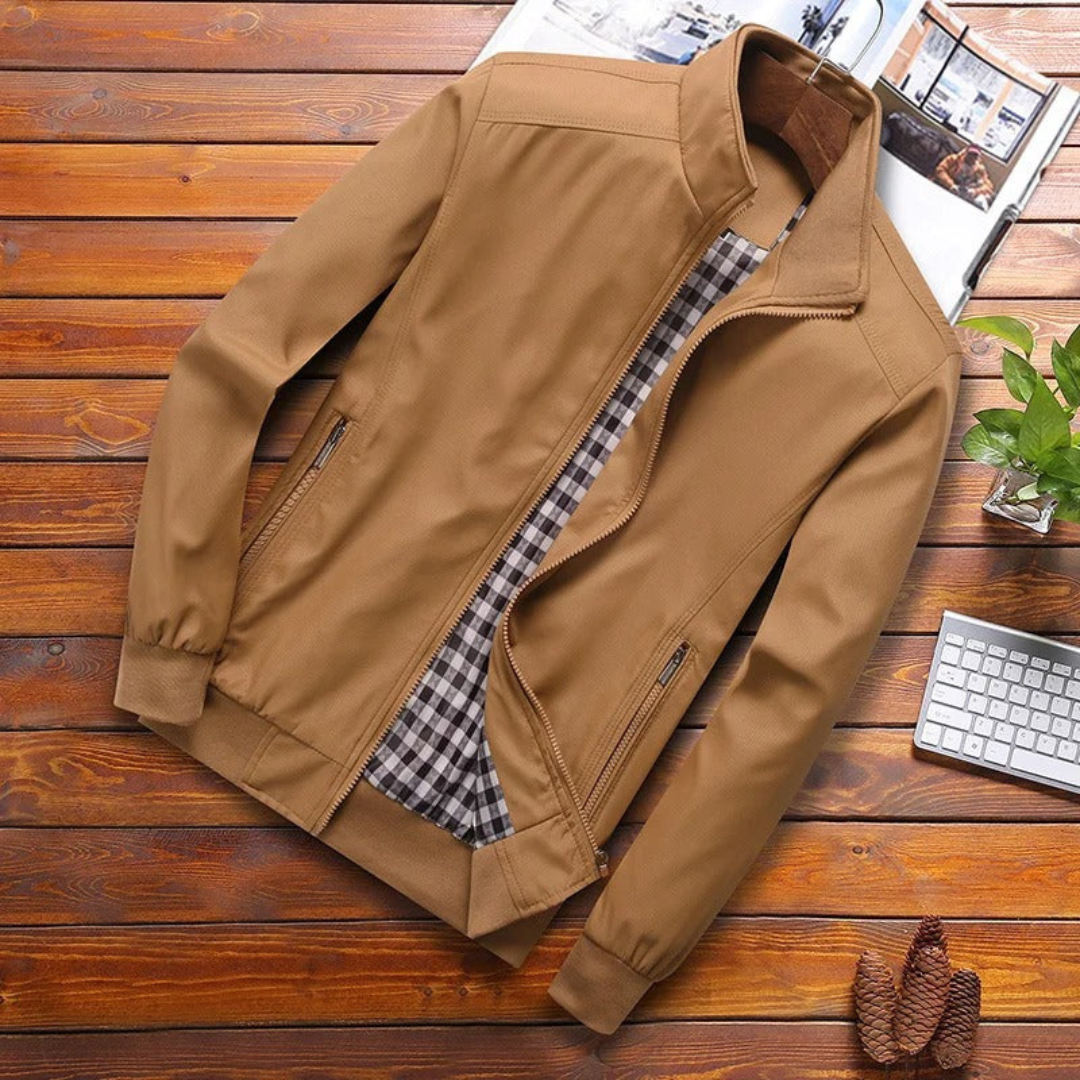 Jeffrey | Heren Bomber Jack | Slim Fit - Casual Met Kraag en Rits