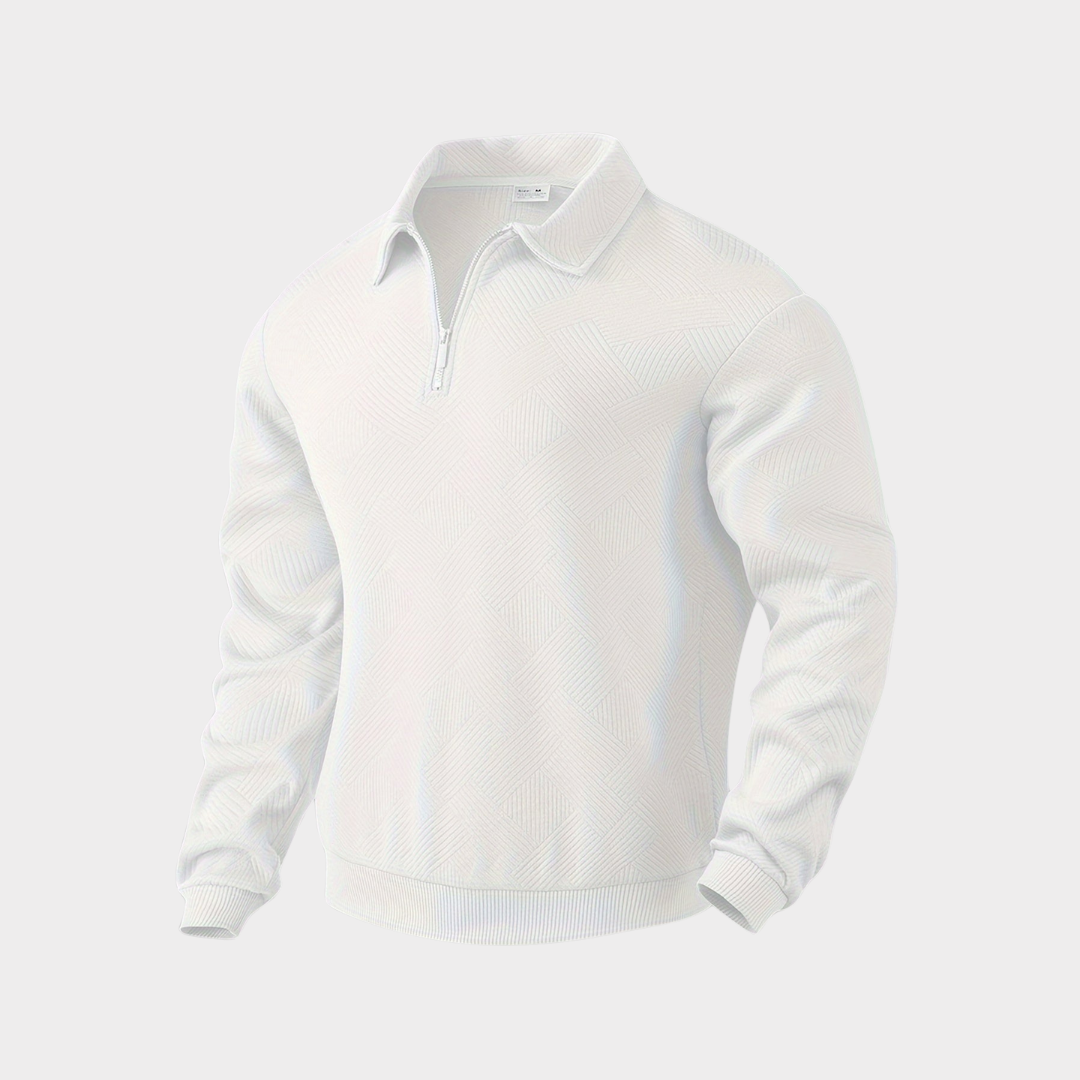 Joost | Heren Trui | Kwart Rits Pullover met Lange Mouw | Casual Trui