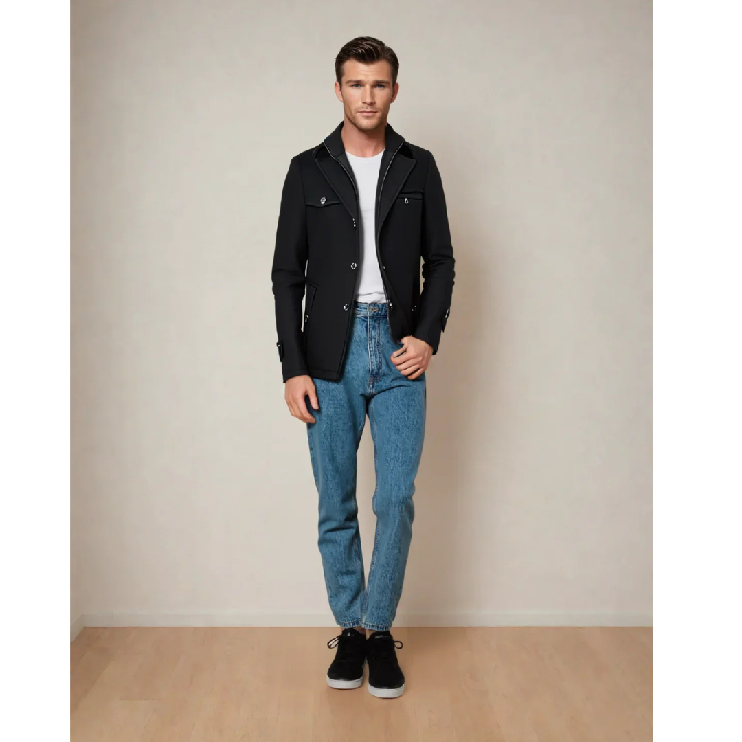 Frederik | Heren Winter Jas | Luxe Stijl met Warme Binnenkant | Knoopsluiting en Zakken