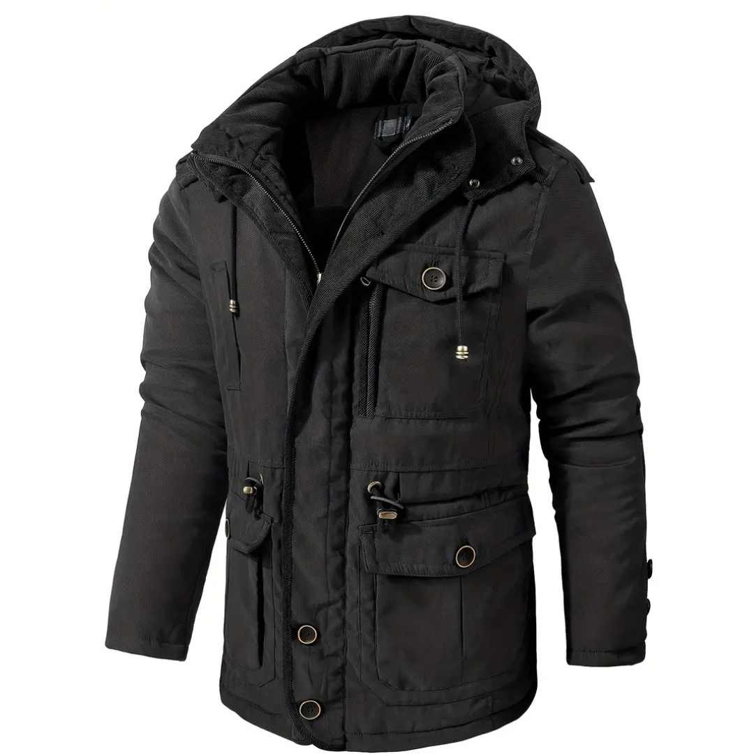 Fabian | Heren Winter Jas | Winddichte Parka Met Capuchon En Zakken