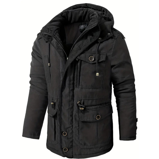 Fabian | Heren Winter Jas | Winddichte Parka Met Capuchon En Zakken