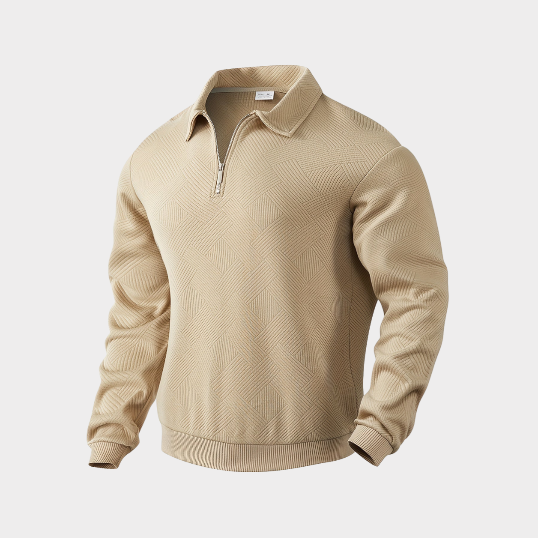 Joost | Heren Trui | Kwart Rits Pullover met Lange Mouw | Casual Trui