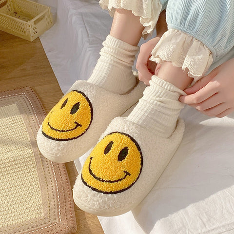 Smiley Face Hausschuhe | Weiche und fröhliche Hausschuhe für Zuhause